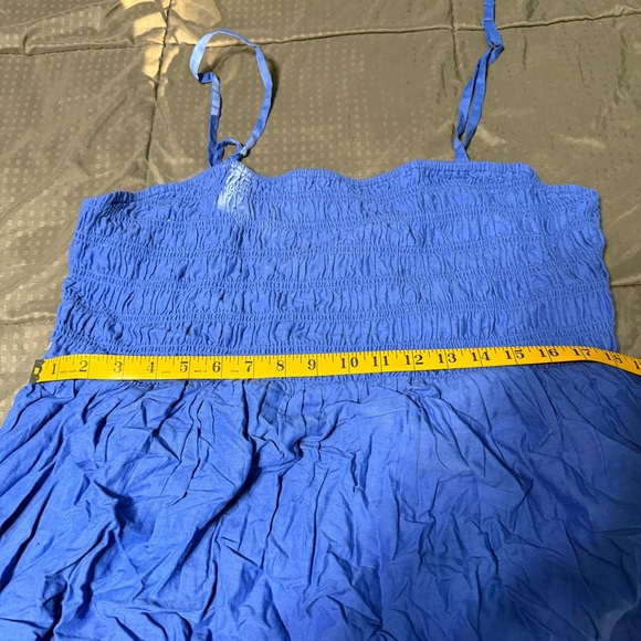 Old Navy Women's Blue Eyelet Dress Size XXL Petite Xxlp Sleeveless Summer - Picture 5 of 8